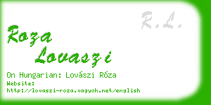 roza lovaszi business card